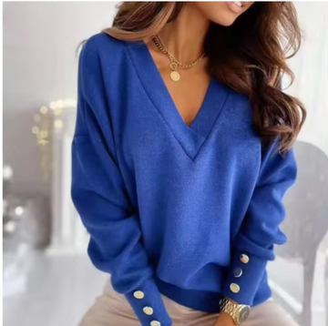 Pull Féminin Élégant à Col V – Élise